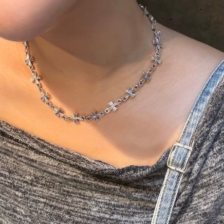 2510NC0363 /  Cross chain Necklace（Silver）