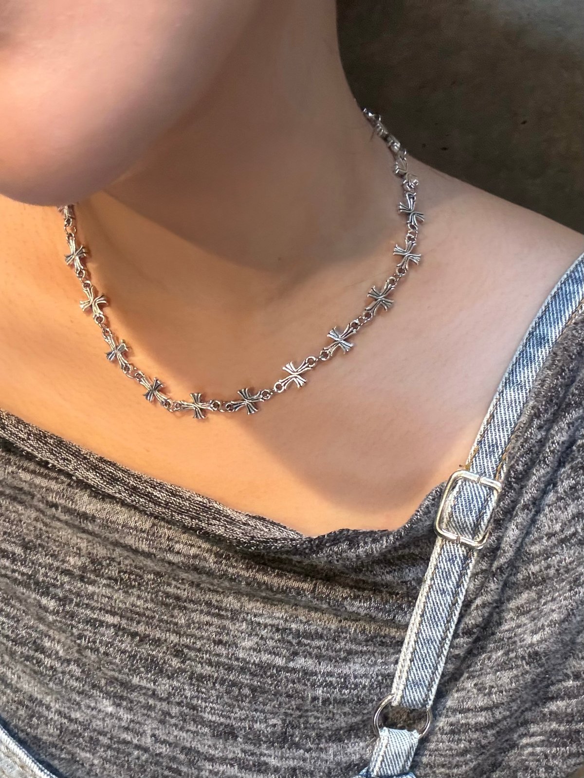 2510NC0363 / Cross chain Necklace（Silver） | Ca