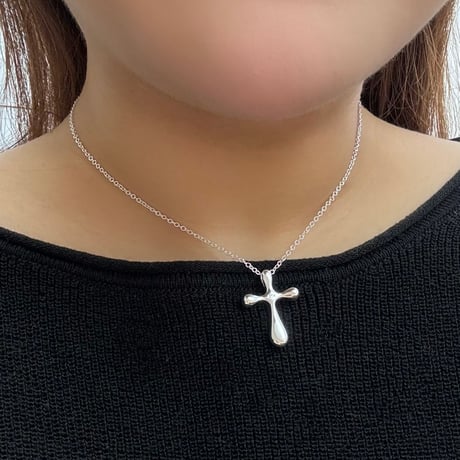 2407NC0254 / Volume Cross Design necklace (Silver)