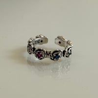 2604RG0757 / Rose motif stone ring（Silver）