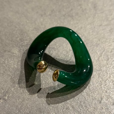 2504EC019 /  color wave Ear Cuff（Green）