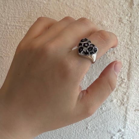 2606RG0805 / Leopard heart ring（Silver）