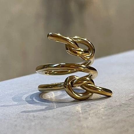 2505RG0622 / Knot design Triple line ring（Gold）