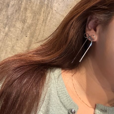 2508PR0796 / Chain Ribbon pierce（Silver）