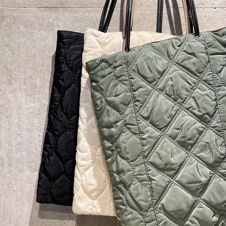 23AWBG007(S)/ Quilting tote Bag （Ivory）