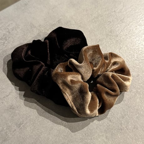 2412HA0053/ Mini hair rubber 2set（Brown×DarkBeige)