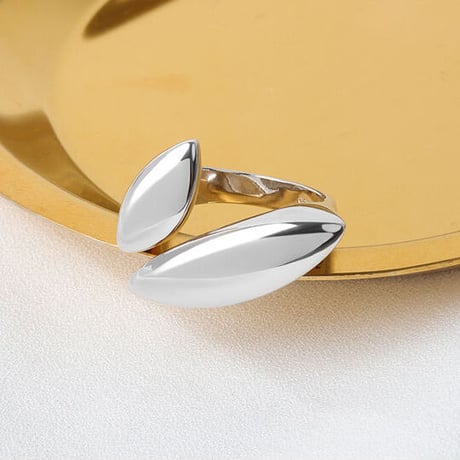 Smooth Drop Personality Open Ring（Silver） /  2111-RG145