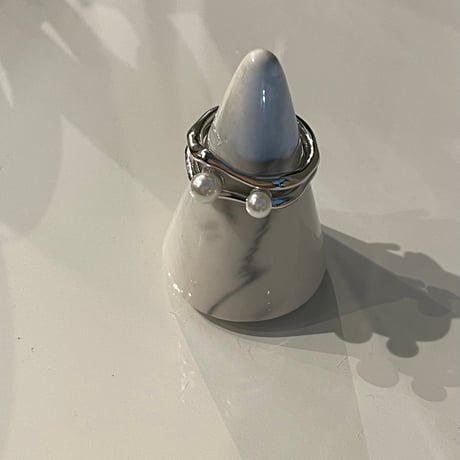 2312RG0366 / Nuance pearl ring（Silver）