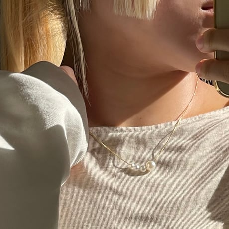 2411NC0270 /4size Pearl design necklace（Pearl）