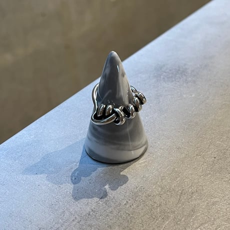 2406RG0493 / Irregular spiral design ring（Silver）