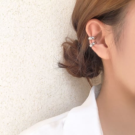 Small Ring Cartilage Ear Cuff （SILVER）  / EC-036