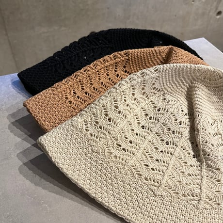 2606HW067(S) / Simple crochet Hat（Black）