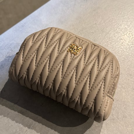 2503GS038(S)/ quilting charm Pouch (Beige)