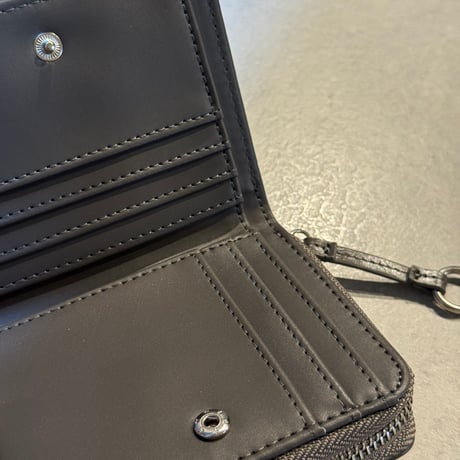 2509GS041(S)/ Logo Two-fold Wallet（Gray)
