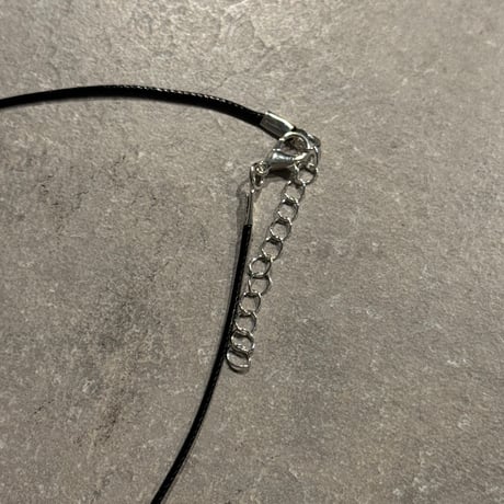 2503NC0328／ simplemetal fake leather choker（silver)