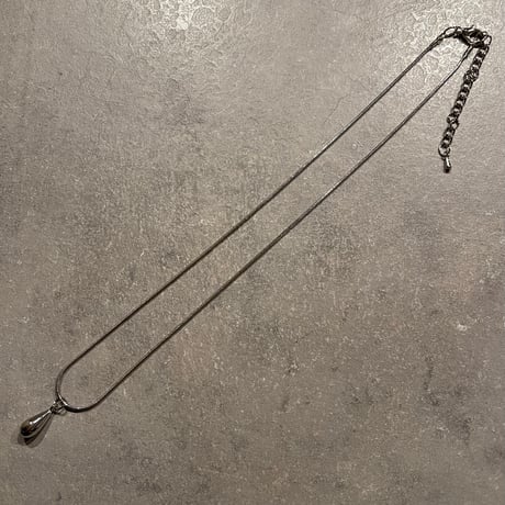 2412NC0277 / Drop charm snake chain Necklace（Silver）