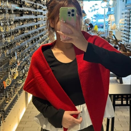 2509GS042(S)/Knit Triangle Stall(Red)