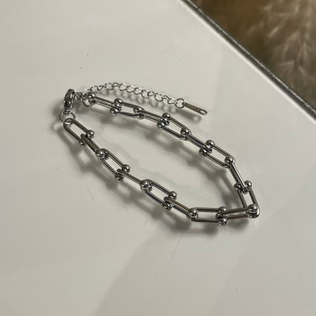 2403BR0035 / U type mini chain Bracelet（Silver）