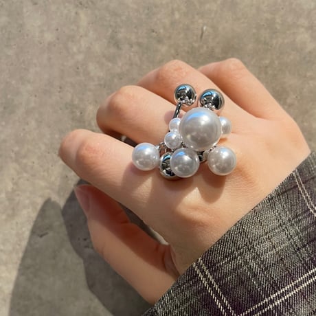 2512RG0713 /  Mix Pearl ring（Silver）