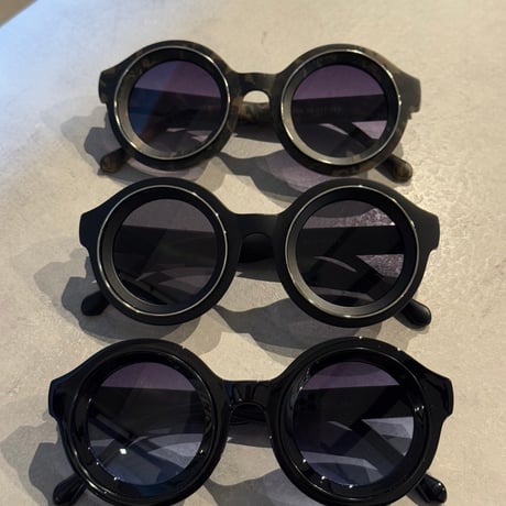 SE25SG_CA021（S） /  Round Sunglasses (Black/Blue）