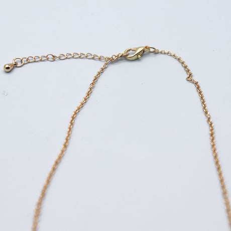 White Square Shape Pearl Necklace（Gold）  / 2106-NC067