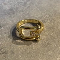 2503RG0593 / Utype shine ring（Gold）