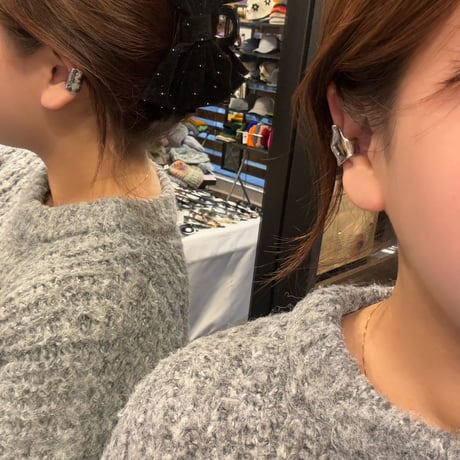 2502EC017 / Craft long design Ear Cuff（Silver）