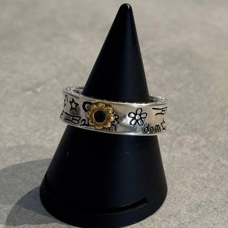 2508RG0671 / Craft Green Stone ring（Silver）
