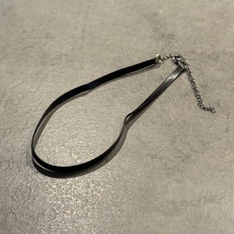 2503NC0330／ simple fakeleather choker（Black)