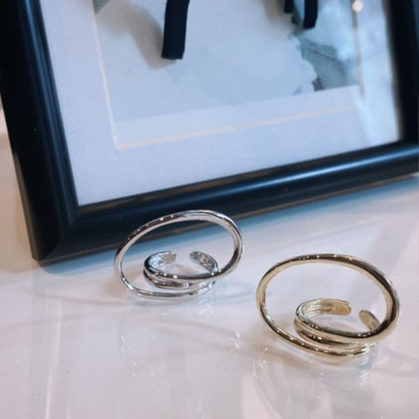 Metal  Distortion Twisted  ring 2 （Gold）   /  2201_RG0161