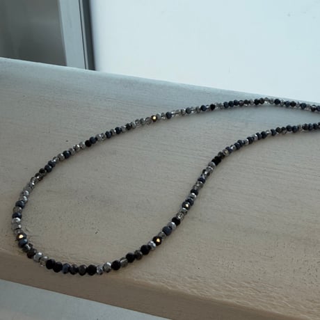 2604NC0384 / Shine beads Necklace（Black）