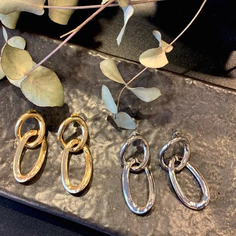 Double oval  hoop Pierce （GOLD）   /   2104-PR0118