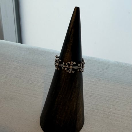 2606RG0807 / Vintage flare cross ring（Silver）