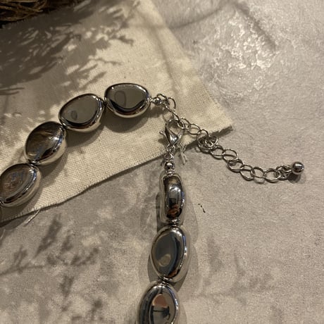 Irregular Metal Necklace（Silver）/ 2212-NC0168