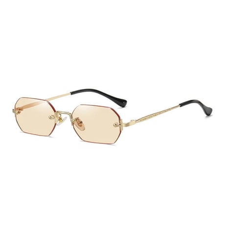 【 Select 】Gothic Rimless Sunglasses (Gold/Champagne)
