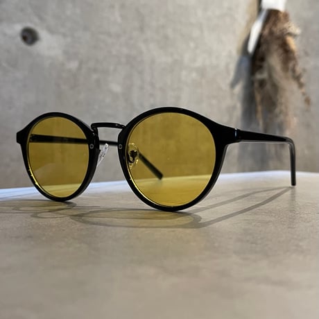 SE25SG_CA012（S） / Boston Sunglasses (Black/Yellow)