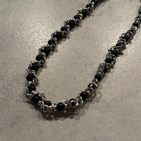 2511NC0370 / Black Pearl Necklace（Silver）