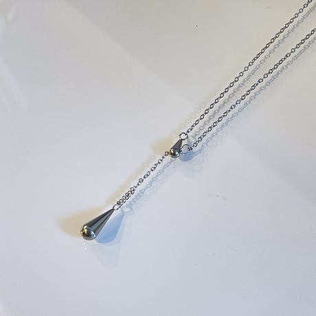 2310NC0205 / Double drop chain Necklace（Silver）