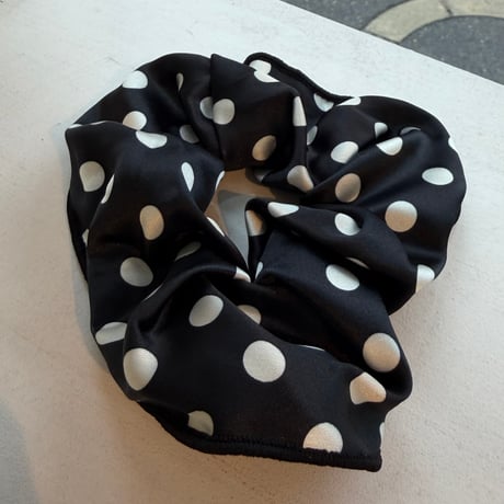2606HA0095(S)/ Satin Dot Hair rubber（Black）
