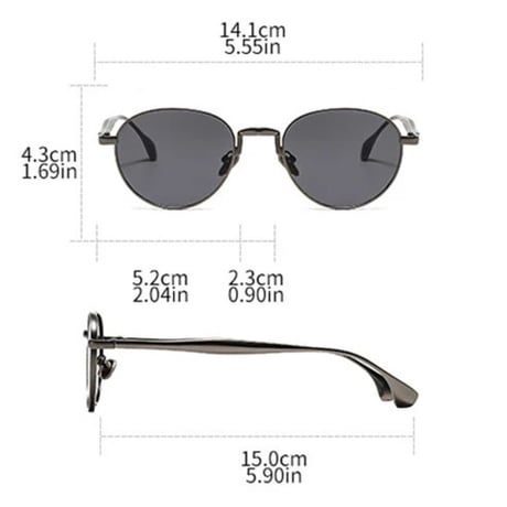 【 Select 】Retro Metal Round Sunglasses (Gold/Tea)