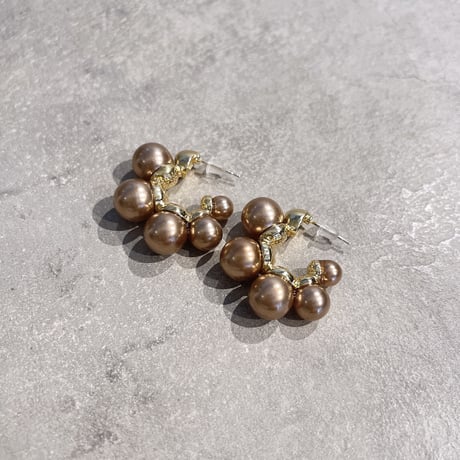 Pearl minimum hoop Pierce（Gold） / 2110-PR0525