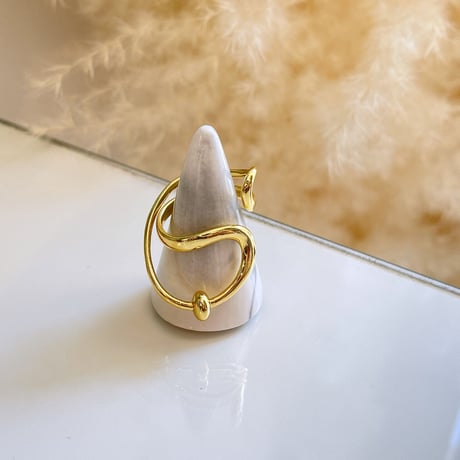 Irregular Twist ring （Gold）  /  2205_RG0181