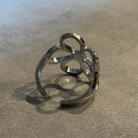 2504RG0604 / Flower motif line ring（Silver）