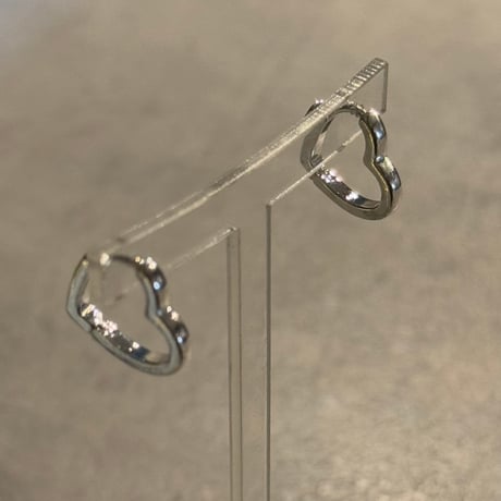 2501PR0743/ Mini Heart square hoop pierce（Silver）