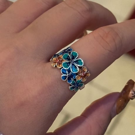 2506RG0657 /  Flower color ring（Silver）