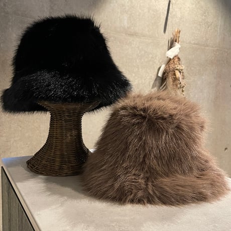 2501HW0070(S)/ Volume fur hat #3（Brown）