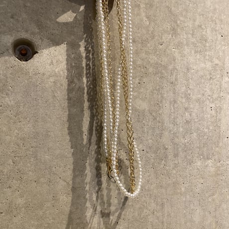 2211_GS0031（S） / Pearl&chain phone shoulder (Gold)