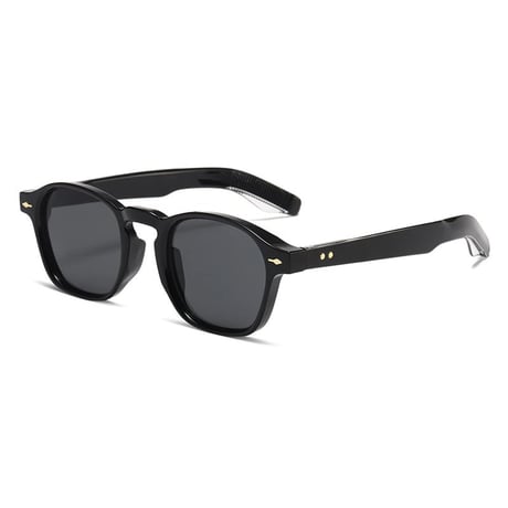 【 Select 】Vintage Retro Square Decoration Design Sunglasses (Black/Grey)