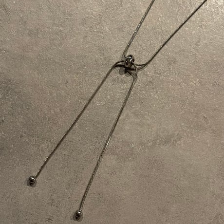 2510NC0362 / Slide choker chain Necklace（Silver）