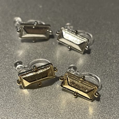 2302_ER0137／Mini Square Stats Clip Earings（Silver）